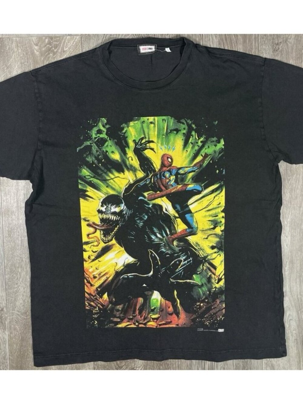 KITH x Spider-Man “Venom Spider-Man Battle” Vintage Black T-Shirt - Size Large